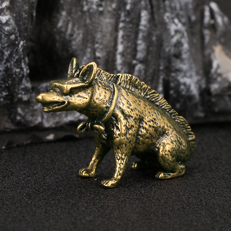 Brass Hyaenidae with Eyes Stat - Vintage Collectible Accessories 评论和价格