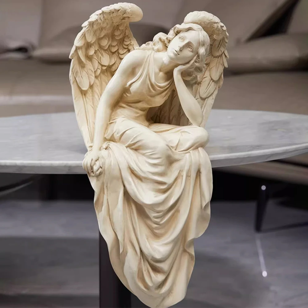 Retro European Angel Resin Sta - Vintage Collectible Pottery 评论和价格