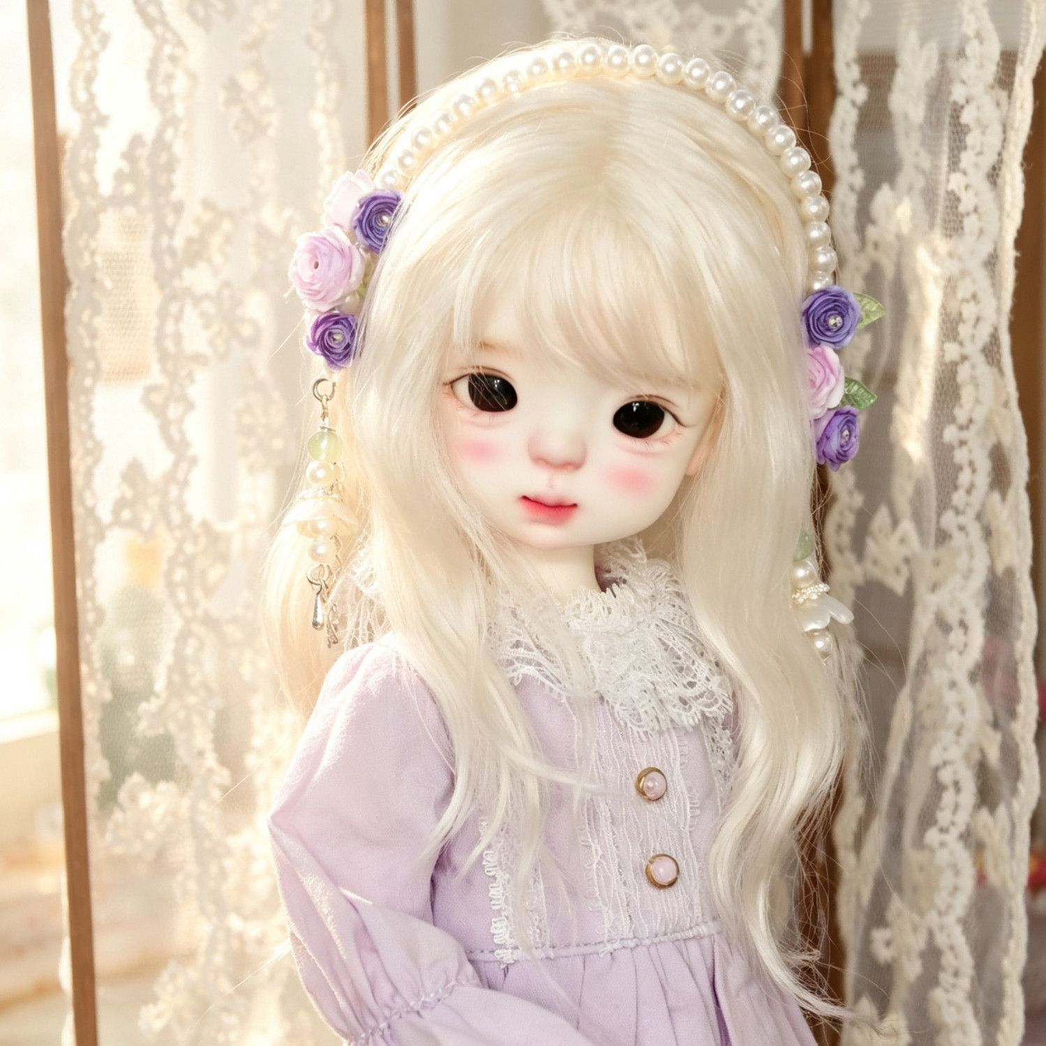 Hand Made Pearl Flower Doll He - Vintage Collectible Accessories 评论和价格