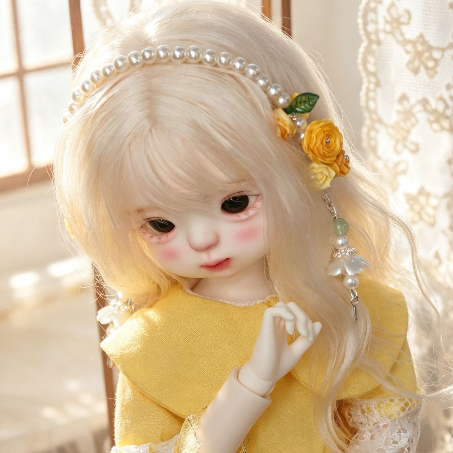 Hand Made Pearl Flower Doll He - Vintage Collectible Accessories 评论和价格