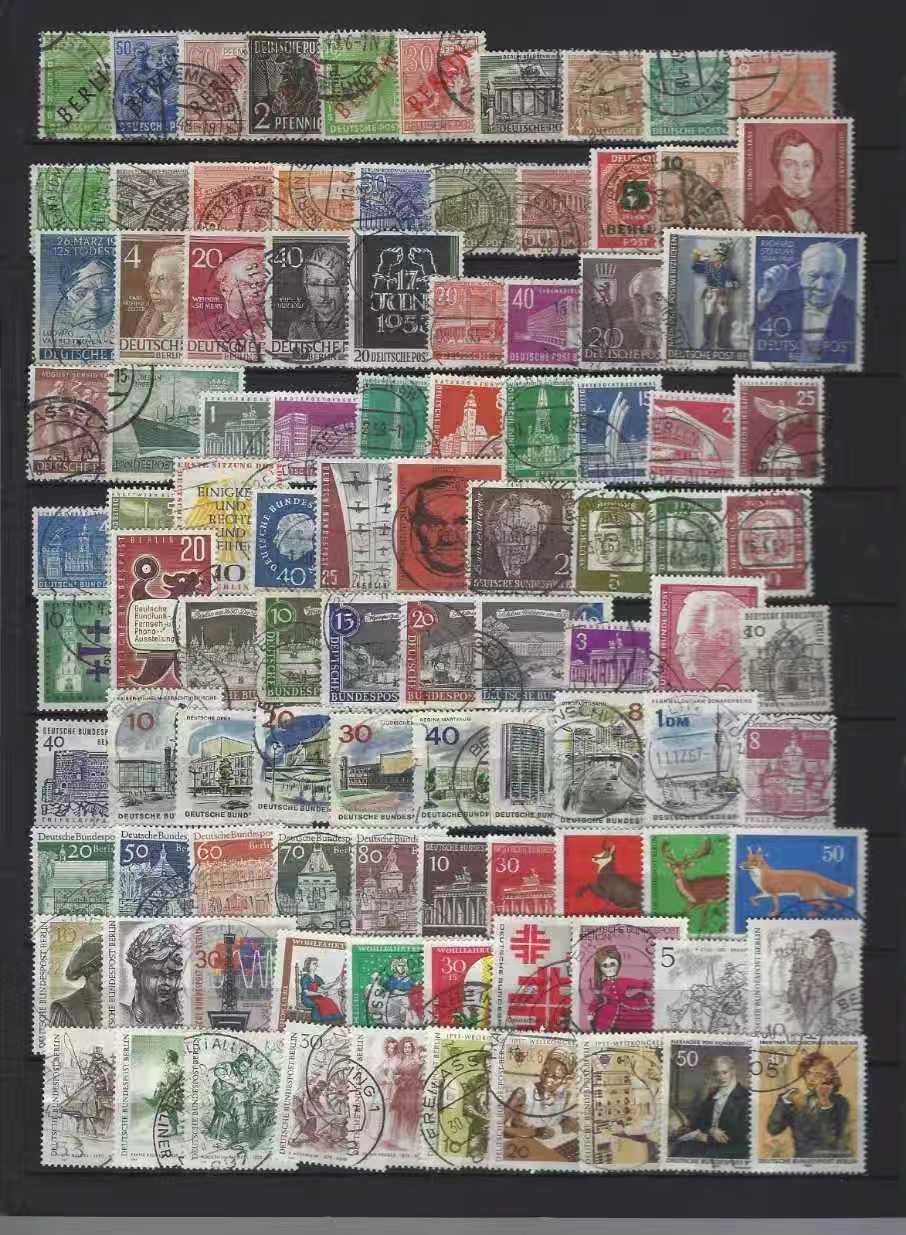 100/300/500Pcs West Berlin Vin - Collectible Vintage Postage Stamps 评论和价格